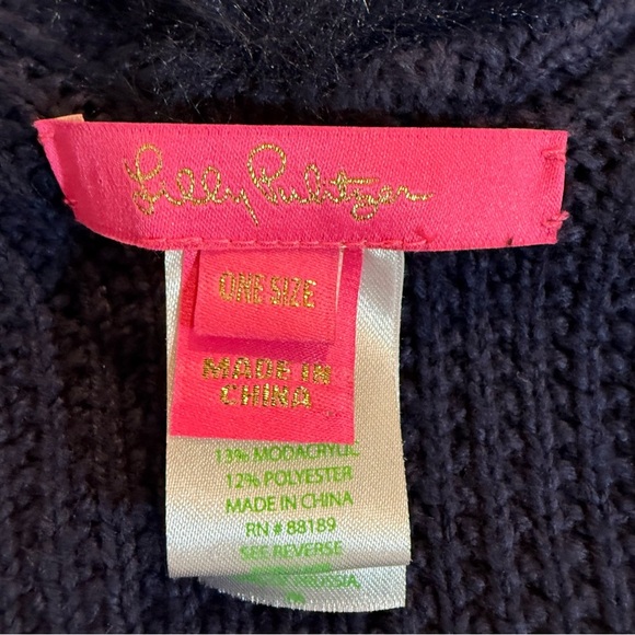 Lilly Pulitzer Rainie navy sweater wrap retails for $278 usd - Picture 13 of 16